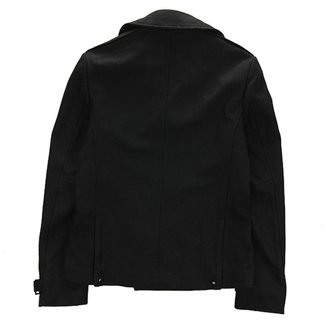 NII Mens Casual Button Front Short Length Coat Jacket Black Size M NWT