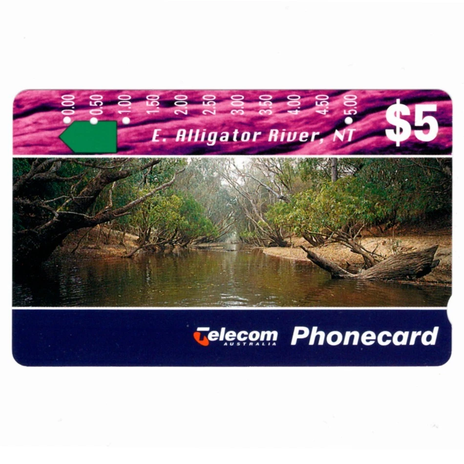 Telecom Australia Used Phonecard - $5 E. Alligator River N.T