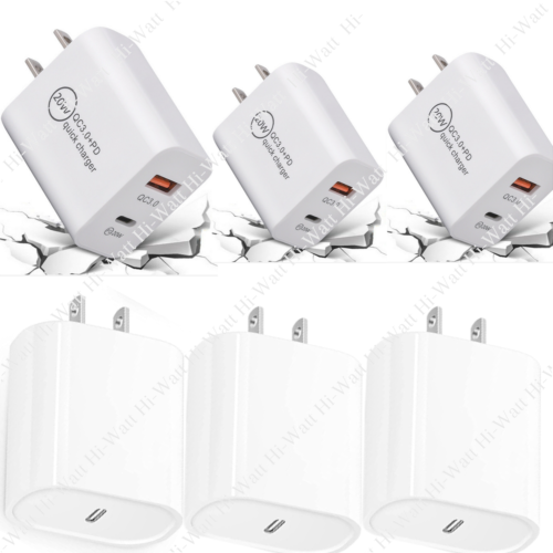 For iPhone 11 12 13 14Pro Max XR 8 iPad Fast Charger 20W PD Power Adapter Type-C - Afbeelding 1 van 13