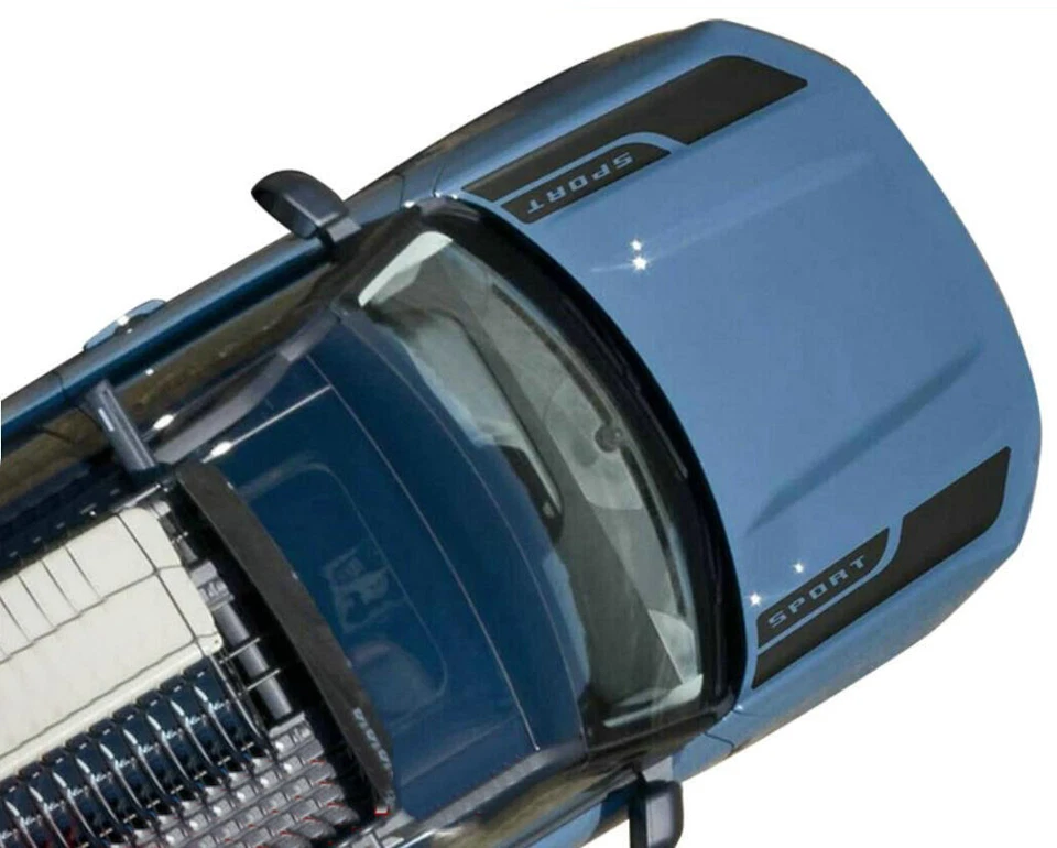 Kit de calcomanías gráficas a rayas para Ford Bronco Sport 2021 2022 capó cuchara auto Foto 3 de 4