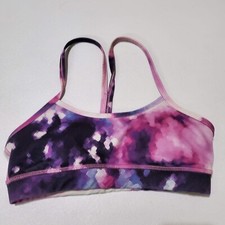 Lululemon Women Sports Bra 4 Purple Flow Y Lightly Lined Pullover