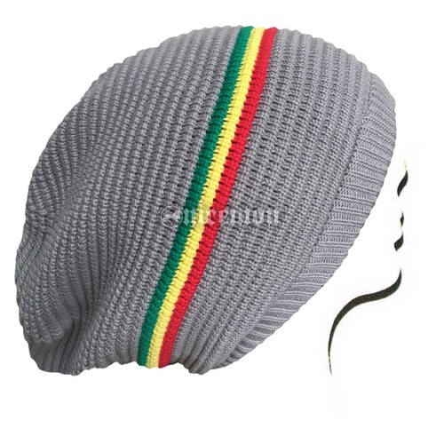 Cappello Berretto Rasta Dreadlocks Tam 100% Cotone Berretto Reggae Marley Giamaica M/L - Foto 50 di 65