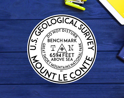 Mount Le Conte Tennessee Great Smoky Mountains 3'' Decal Sticker Vinyl Park