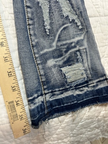 WAIMEA jeans Stacked Fit distressed men size 30x36 blue wash new with tags - Picture 3 of 9