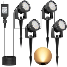 Outdoor Spotlights with Transformer, 4 Pack Low Voltage Landscape Lighting, 3...