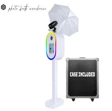 White Oval iPad LED Photo Booth with Hard Case 