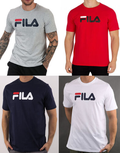 Fila Men Crew neck Eagle Logo Cotton Jersey Basic T shirt Top Tee Tshirt XS-2XL - Foto 1 di 43