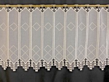 Scheibengardine Bistro Gardine creme Makramee Boho Style 45cm hoch Nr. 39