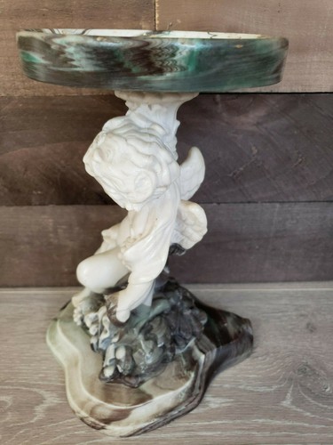 Rare Beautiful Vintage Cherub Ashtray Stand.10" - Picture 5 of 7
