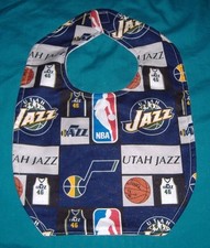 .NEW Handmade BABY CHILD BIB  UTAH JAZZ BASKETBALL TEAM / SHIPPING DISCOUNTS