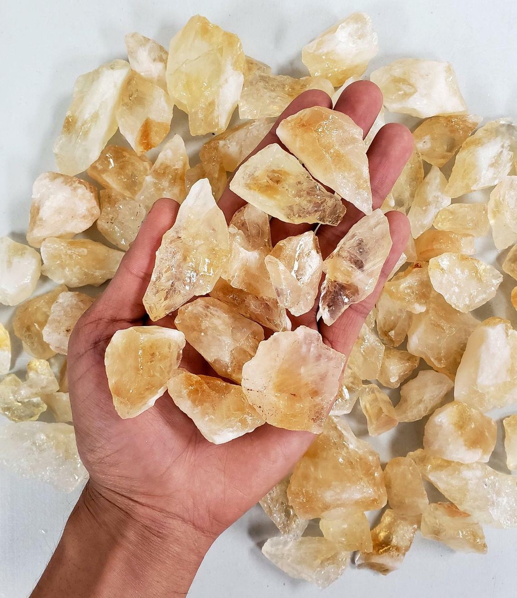 Citrine Crystal Chunks Raw Citrine Bulk Healing Crystals 1/2