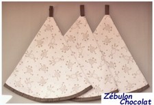 Torchon Rond Diamètre 70 cm avec attache centrale 100 % COTON Essuie main