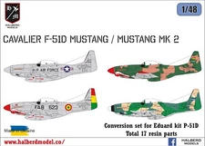 Cavalier F-51D Mustang / Mustang Mk 2 conversion set for 1/48 Eduard kit P-51D  
