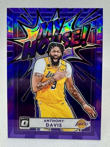ANTHONY DAVIS 2020-21 DONRUSS OPTIC `MY HOUSE` PURPLE HOLO PRIZM Insert Parallel