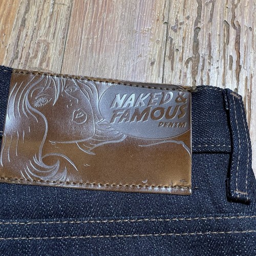 Naked & Famous Monster Selvedge Size 32 Jeans Super Guy Denim 32x34 Rigid Dark - Picture 13 of 16