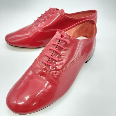 【最終】Repetto Farah Ball AD パンプス 39 Rare Repetto Zizi Red Patent Leather Lace-Up Shoes Size 39 (24