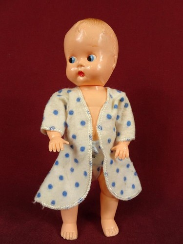 MUÑECA BOOPSIE BABY 9" IDEAL VINTAGE AÑOS 50 PINTADA MIRADA LATERAL OJOS DORMIDOS - Imagen 2 de 7