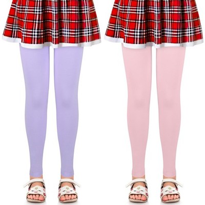 2 pack long leggings girls long high waist leggings kids sports leggings...