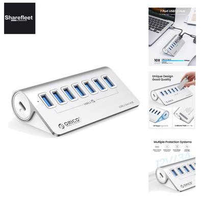 USB C Hub, USB 3.2 Gen 2 Hub, USB Verteiler 7 Port mit 10Gbps High Speed Date...