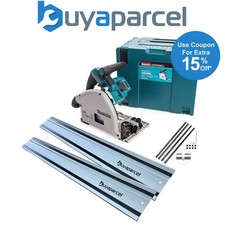 Makita DSP600ZJ 36v Twin 18v Brushless Plunge Cut Circular Saw 2x1.5m Guide Rail