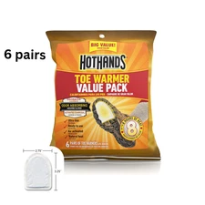 HotHands Toe Warmers - Long Lasting Safe Natural Air Activated Warmers - 6 Pairs