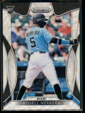 2019 Panini Prizm Rosell Herrera Blue Wave Prizm /60 Miami Marlins