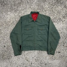 Vintage 1980s Faded Thrashed Dickies Zip Up Work Jacket Size 38 Medium