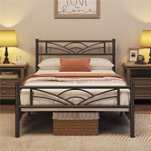 Curated visual reference: Gallery Detail: Luxury Metal Bed Frame With Headboard And Footboard Heavy Duty