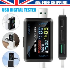 USB C Power Meter Tester Type C USB Multimeter Colour Display Voltmeter Ammeter
