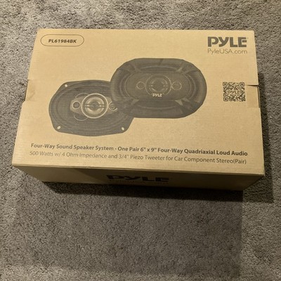Pyle 4 Way 6x9 Inch 500 Watt Quadriaxial Loud Pro Audio Universal 