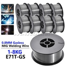1KG-8KG 0.8mm Gasless Mild Steel MIG Welding Wire Reel Spool Roll Flux Cored UK