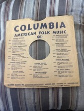  77 COLUMBIA AMERICAN FOLK MUSIC Record Sleeve Only 78 Rpm 10 Inch AS IS 