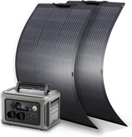 Allpowers Tragbare Powerstation R600 Mit 2X 100W Flexibles Solar Panel 299Wh