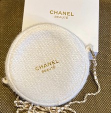 Chanel Beaute GWP Gift With Purchase Makeup Pouch Novelty w/ Crossbody Chain