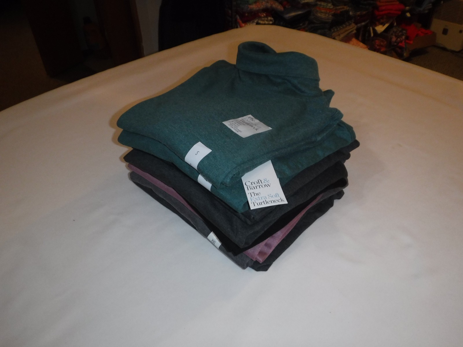 ALTRA Girocollo uomo manica lunga Croft &Barrow APT.9 grigio antracite verde nero nuovo con etichetta