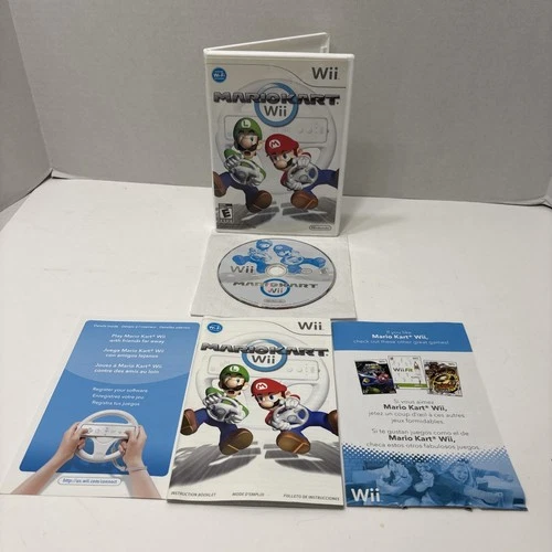 Mario Kart Wii (Nintendo, 2008) CIB Complete w/ Manual - Tested & Working