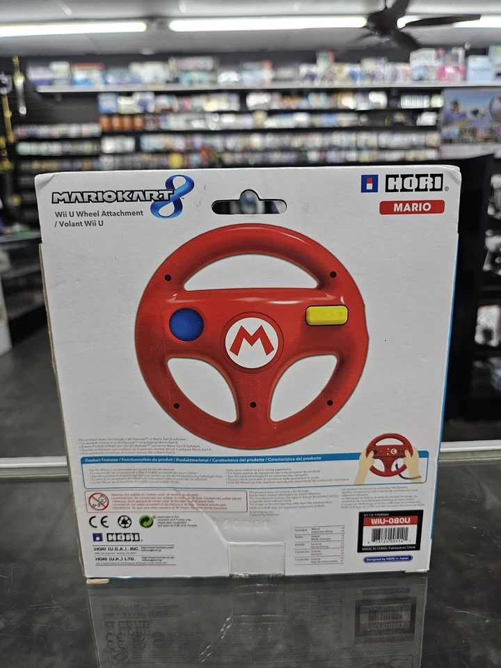 HORI Mario Kart 8 Racing Wheel Red Mario Nintendo Wii U & Wii NEW IN BOX SEALED - Image 2 of 4