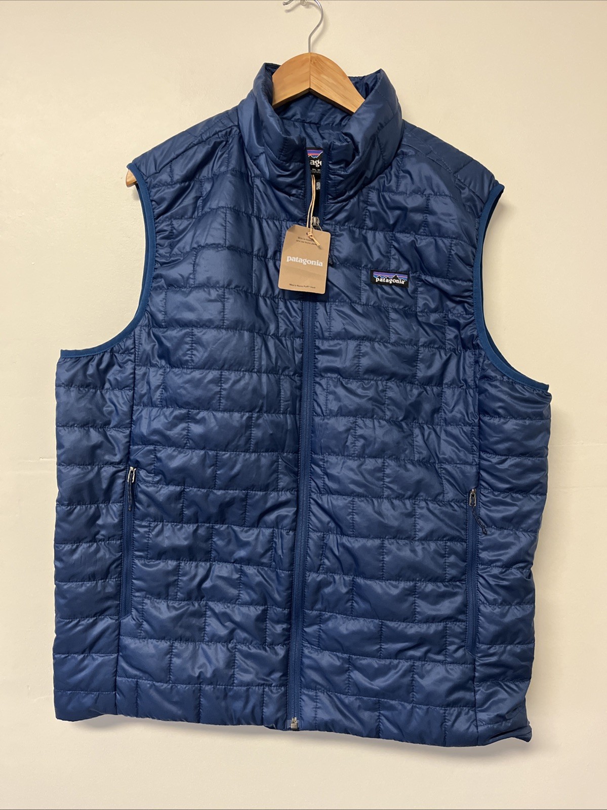 Chaleco Patagonia Nano Puff Clement Azul Para Hombre Talla Mediana FA25 84243 Nuevo Con Etiquetas