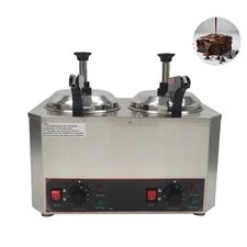 2Pot Electric Sauce Warmer Water-Barrier Heating Pump-Type Sauce Warming Machine