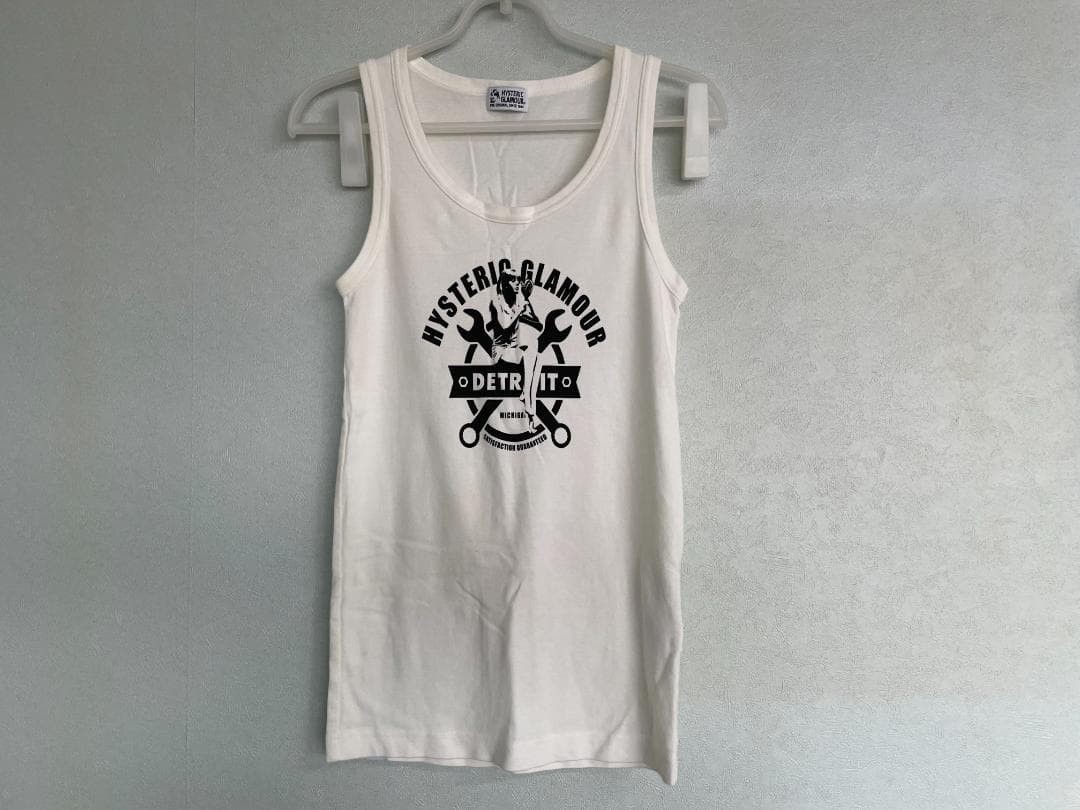 Hysteric Glamour Detroit HYS Girl Tank Top Camisole White Free Size Y2K Women