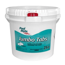 Pool Mate 3" Chlorine Tabs Swimming Pool Sanitizing Chemical - 25 Lbs.