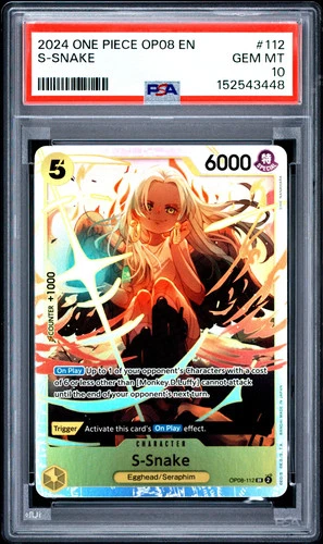 2024 One Piece Op08-Two Legends S-Snake #112 PSA 10
