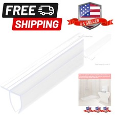 Shower Door Side Seal, F-Type Shower Door Sweep for /4" Glass 86.5" Long Sili...