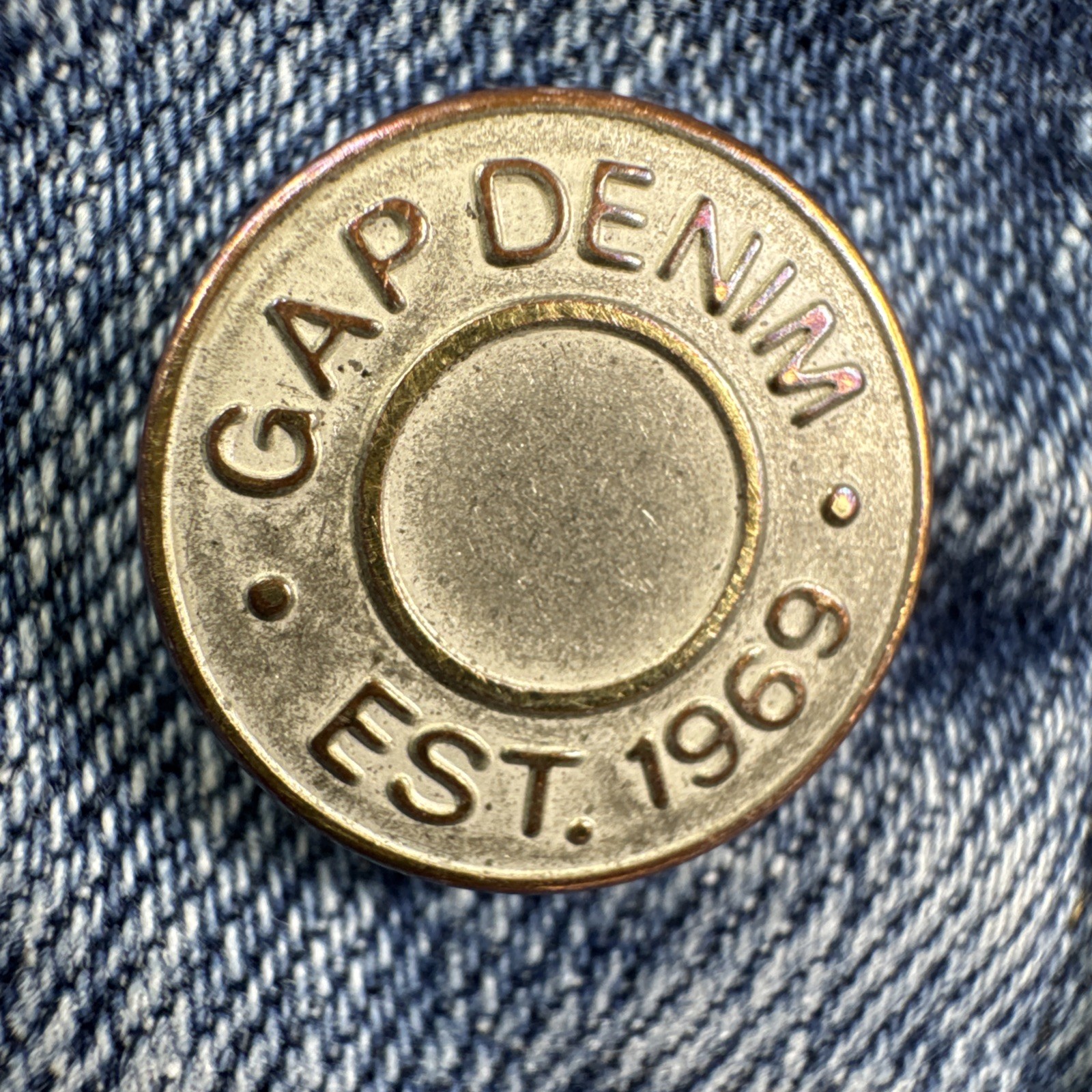 Gap Denim Jacket Medium Wash Button Front Icon Wo… - image 20