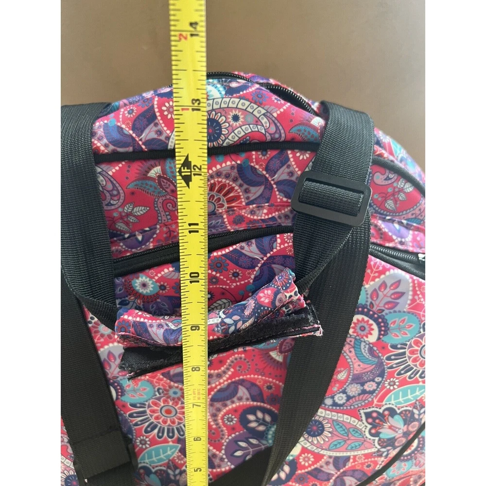 Pickleball Bag-Boulder Bee Brand- Women's Pink Purple Paisley Nylon Tote Bag