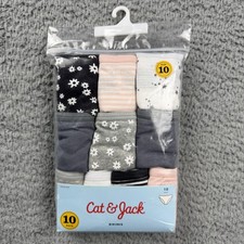 Cat  Jack Bikinis Girls Underwear Size 10 Floral Multicolor 10 Pack 100 Cotton