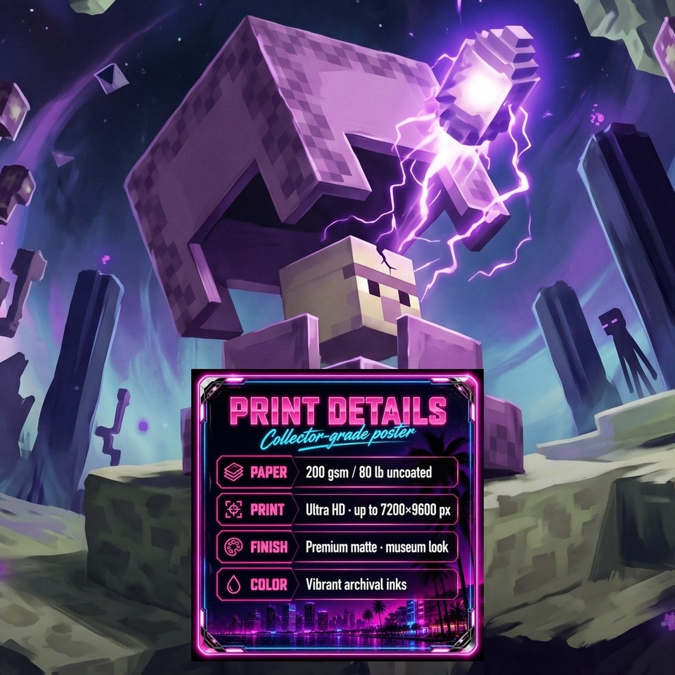 Poster Minecraft - Shulker Shulker Bullet Ultra-HD Art Print | eBay