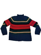 J. Crew 1988 Rollneck sweater in cotton rugby stripe Size Large