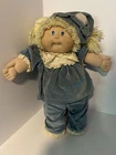 Vintage 1980’s Cabbage Patch Doll, Blonde In Blue Velvet Outfit And Hat