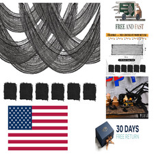 6 Pack Halloween Creepy Cloth 30x72 Inch Halloween Decor - Black